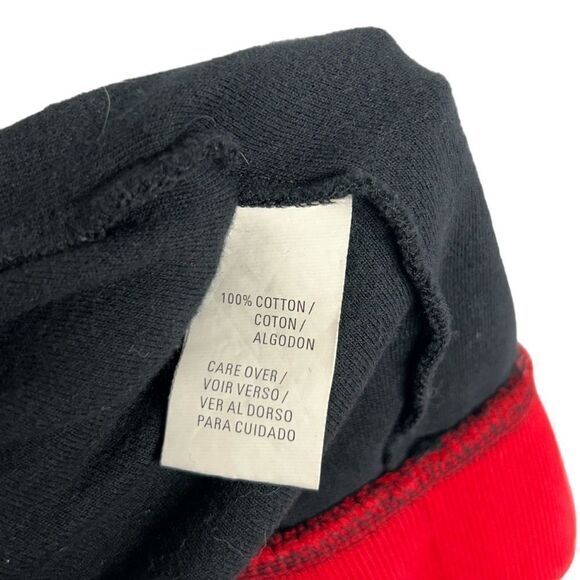 Anne Klein Black Zip Up Hoodie with Red and White Trim Sweatshirt with Hood - Picture 6 of 6